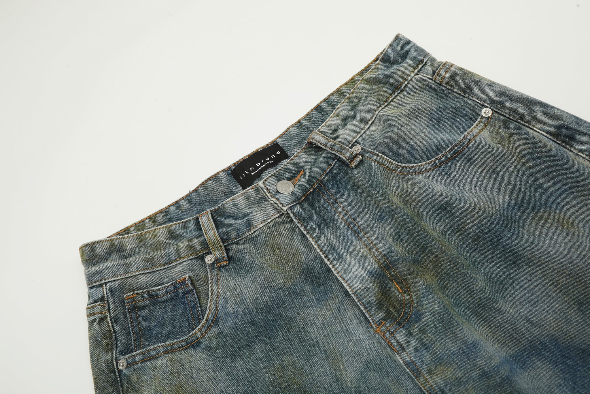 11KN ACID WASHED BAGGY JEANS #K9312