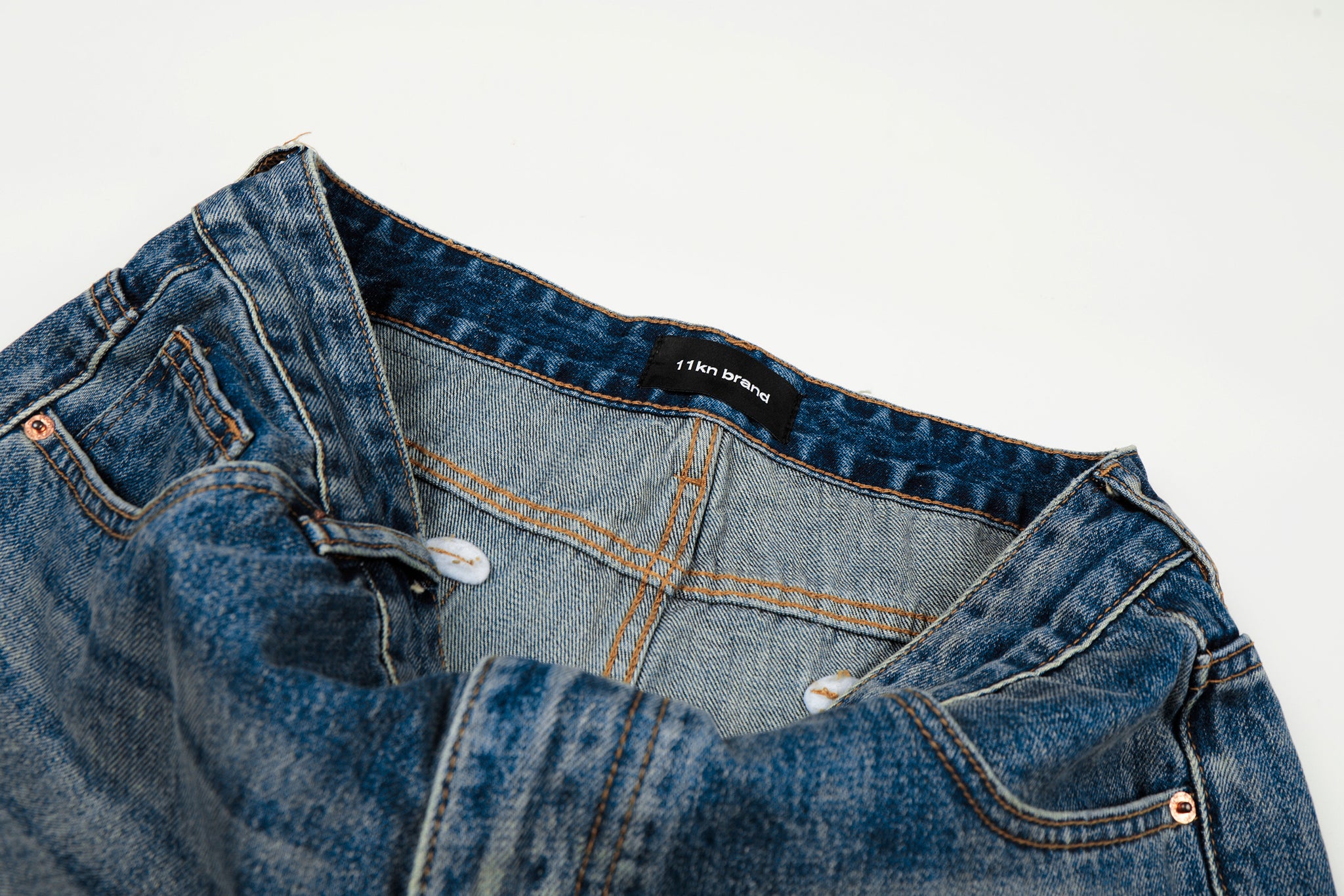 11KN RETRO BLUE WHISKER JEANS #N5531