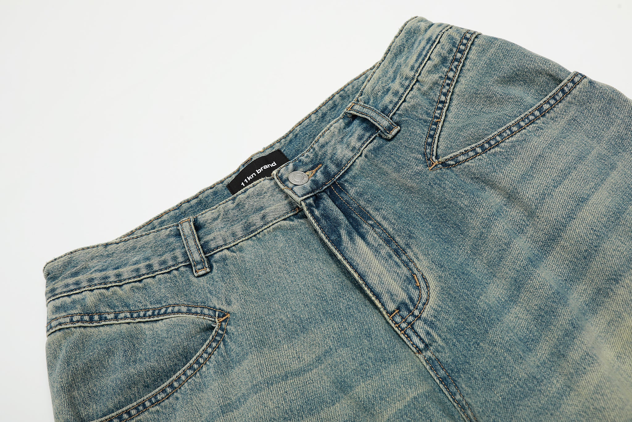 11KN ‌‌‌VINTAGE WASHED WIDE-LEG PANTS #CK9666