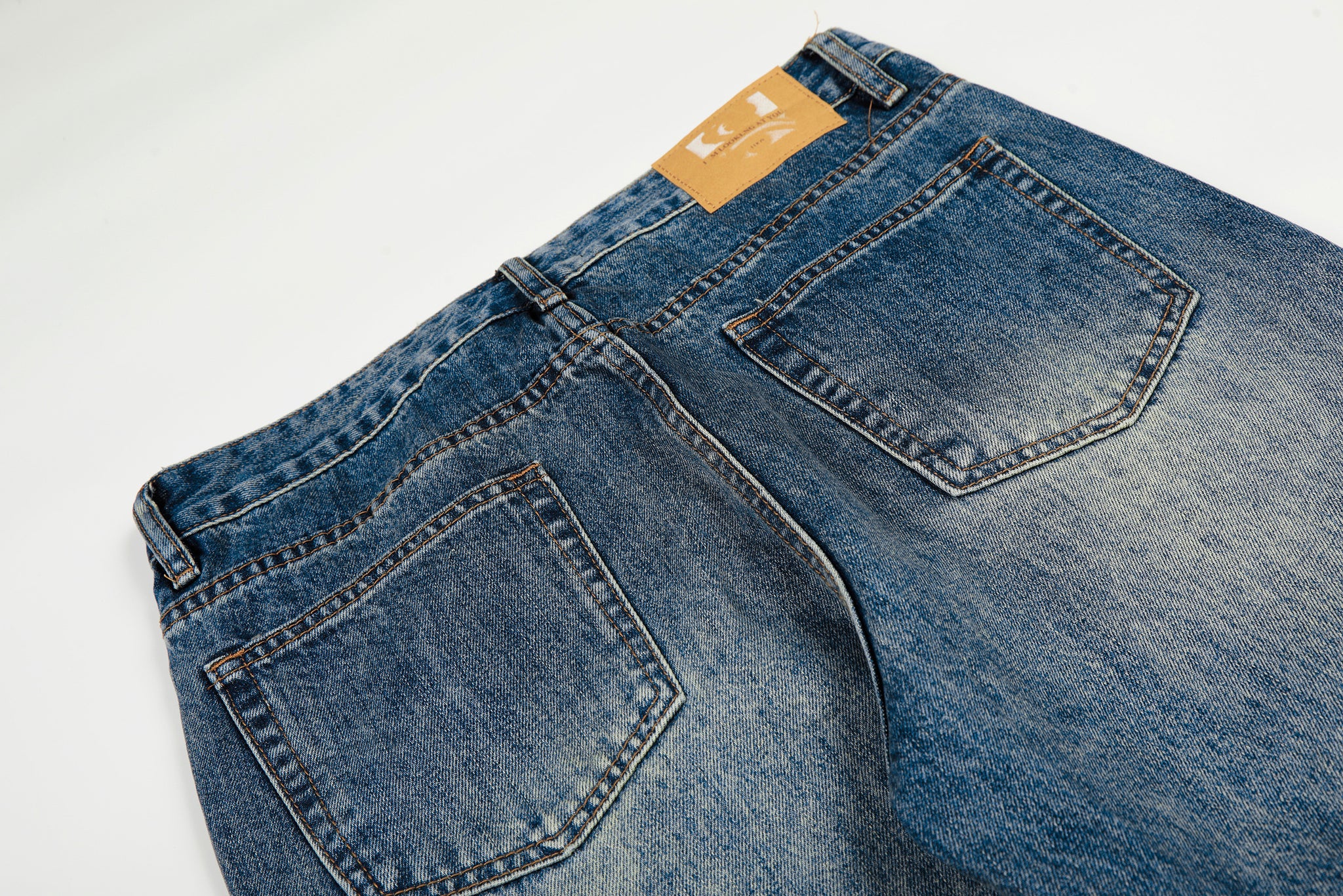 11KN RETRO BLUE WHISKER JEANS #N5531