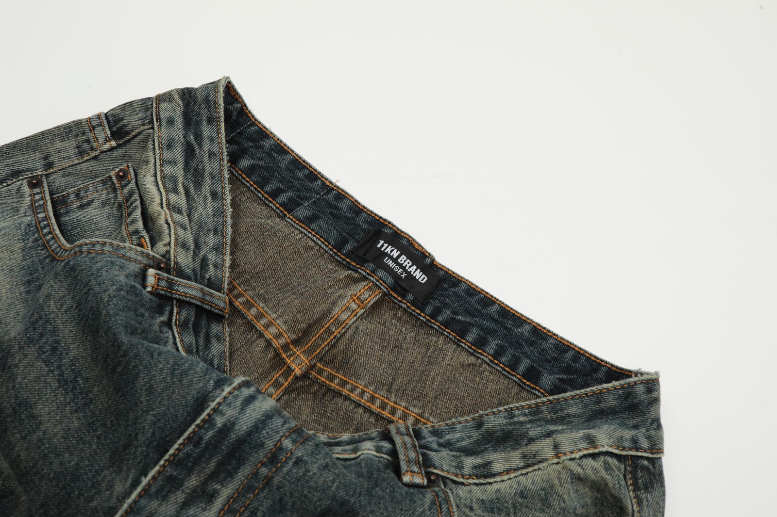 11KN Street Washed Ripped Jeans #N5322