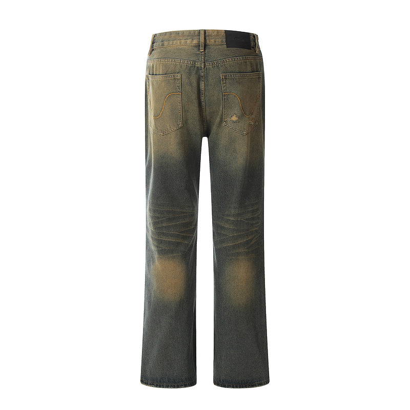 11KN Weathered Aged Straight Jeans #K3202