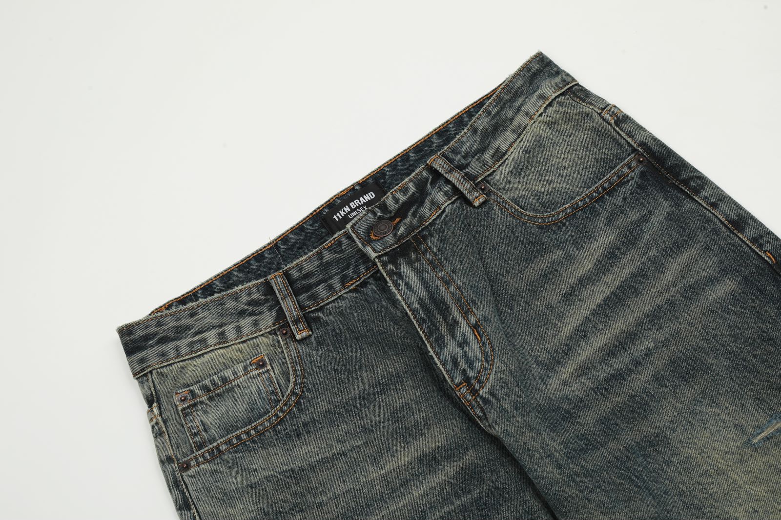 11KN Street Washed Ripped Jeans #N5322