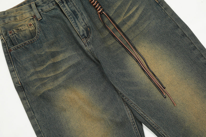 11KN Weathered Aged Straight Jeans #K3202