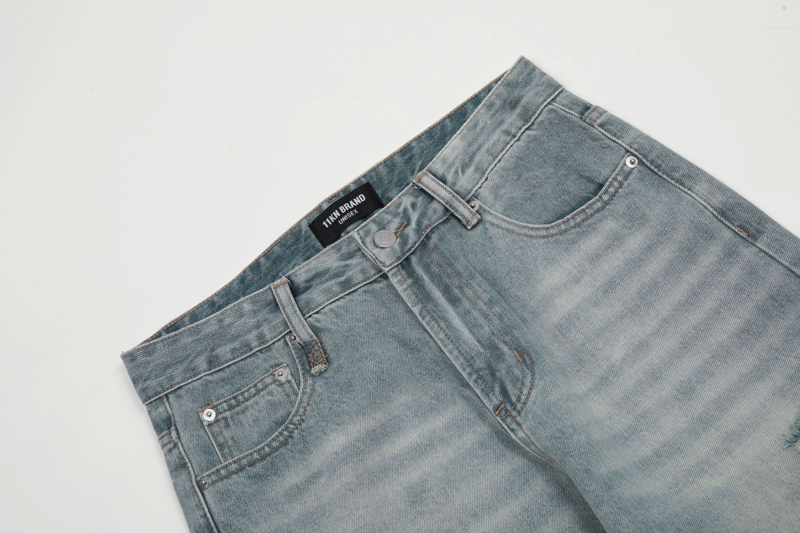 11KN Vintage Washed Ripped Jeans #K5301