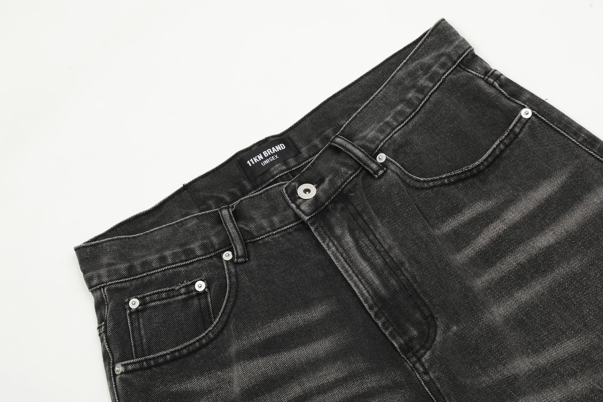 11KN Stone-Washed Distressed Denim Jeans #K9090