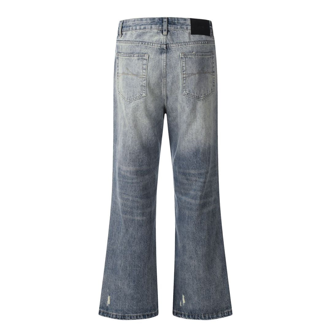 11KN Distressed Acid Washed Ripped Jeans #K9216