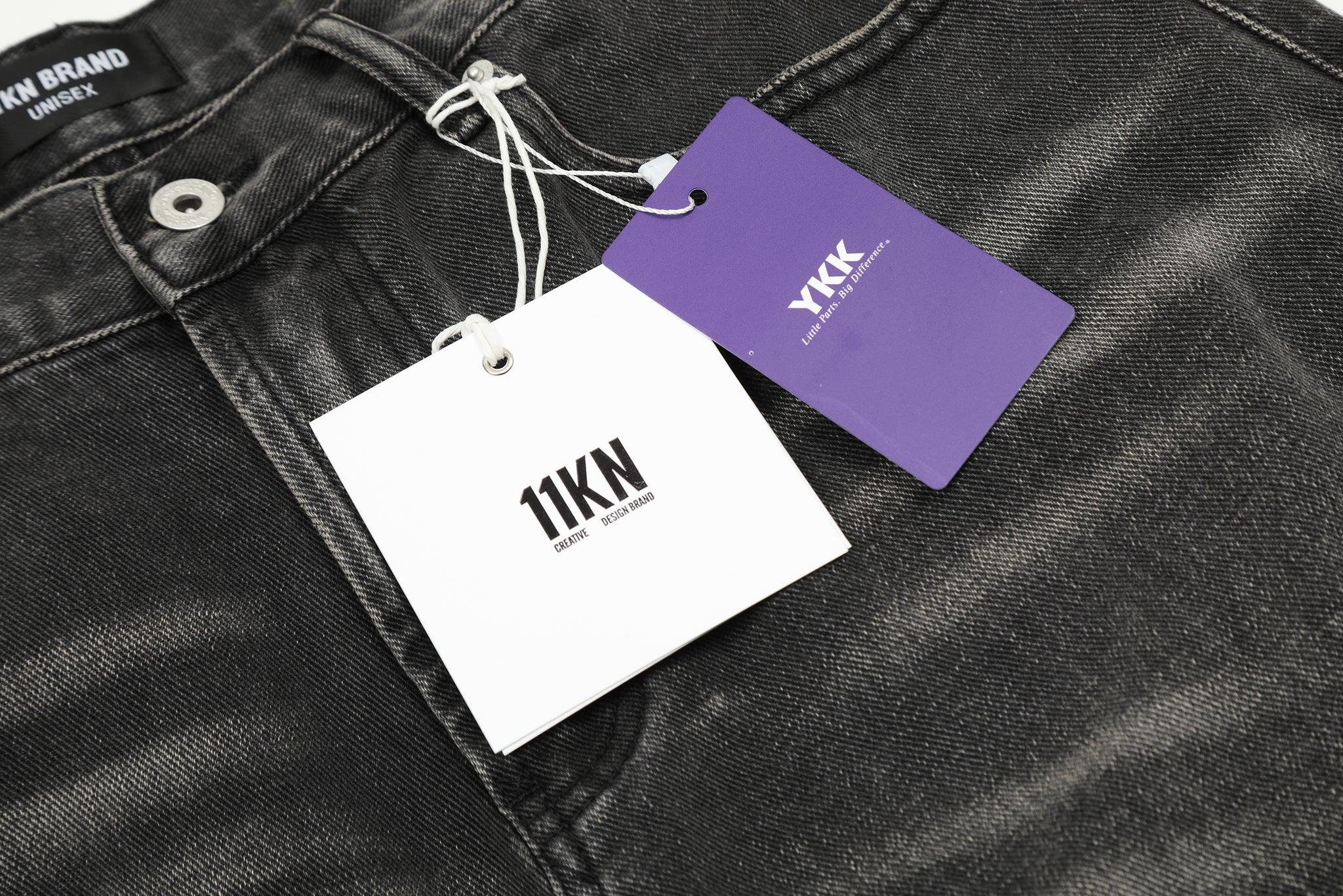 11KN Stone-Washed Distressed Denim Jeans #K9090