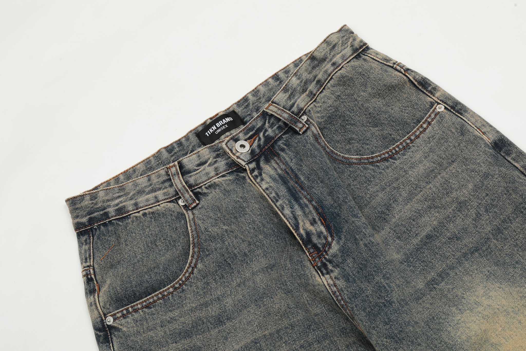 11KN Straight-leg Vintage Denim Jeans #K9066