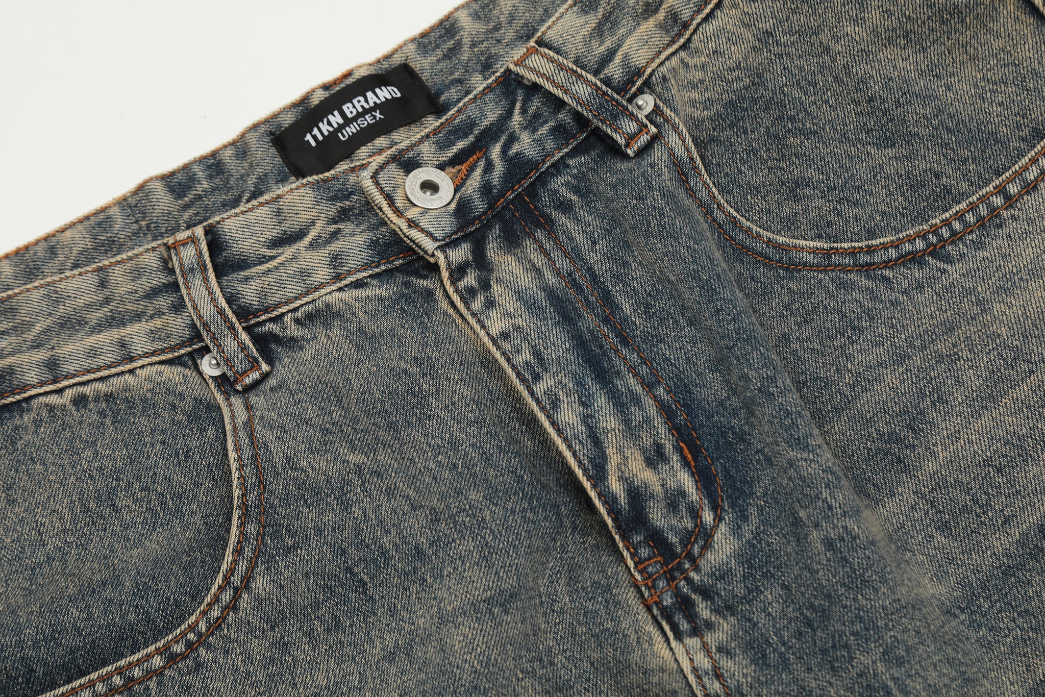 11KN Straight-leg Vintage Denim Jeans #K9066