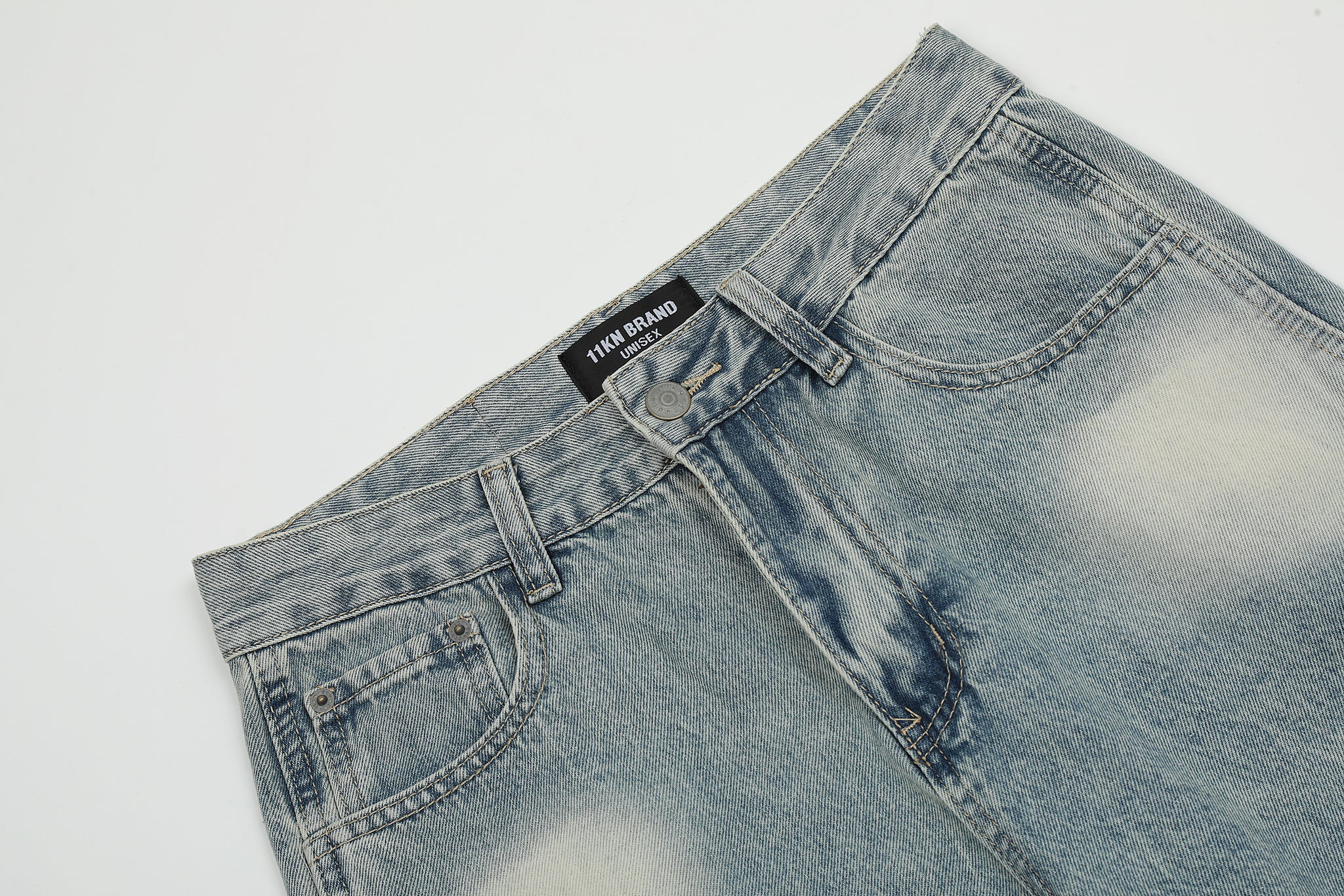 11KN Baggy Distressed Distressed Jeans #K3156