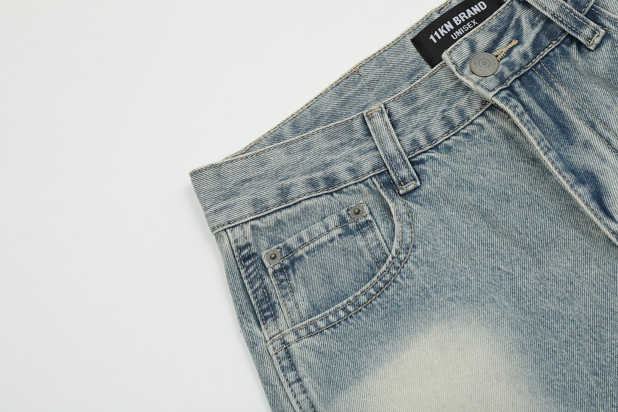 11KN Baggy Distressed Distressed Jeans #K3156