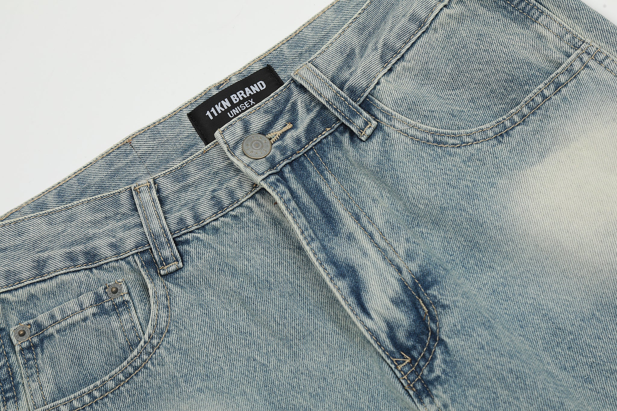 11KN Baggy Distressed Distressed Jeans #K3156