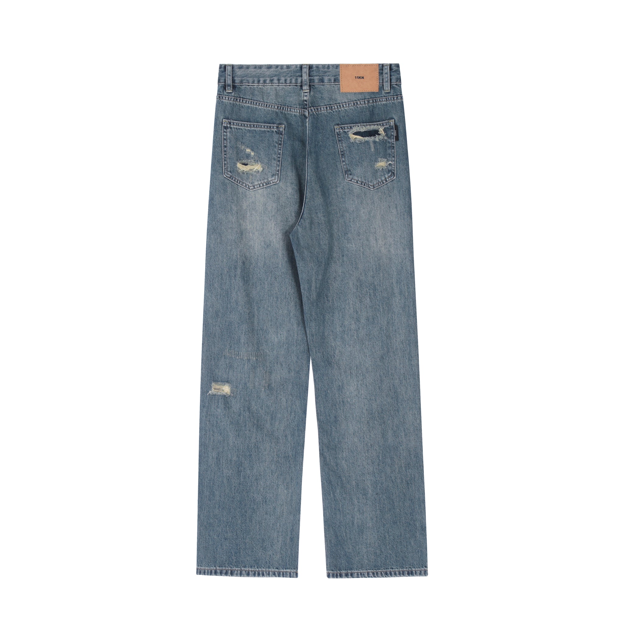 11KN Ripped Acid Wash Jeans #K5081