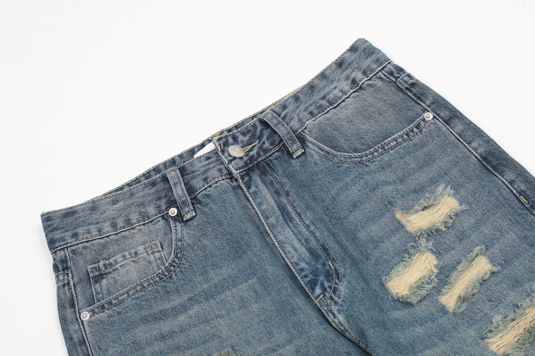 11KN Ripped Acid Wash Jeans #K5081