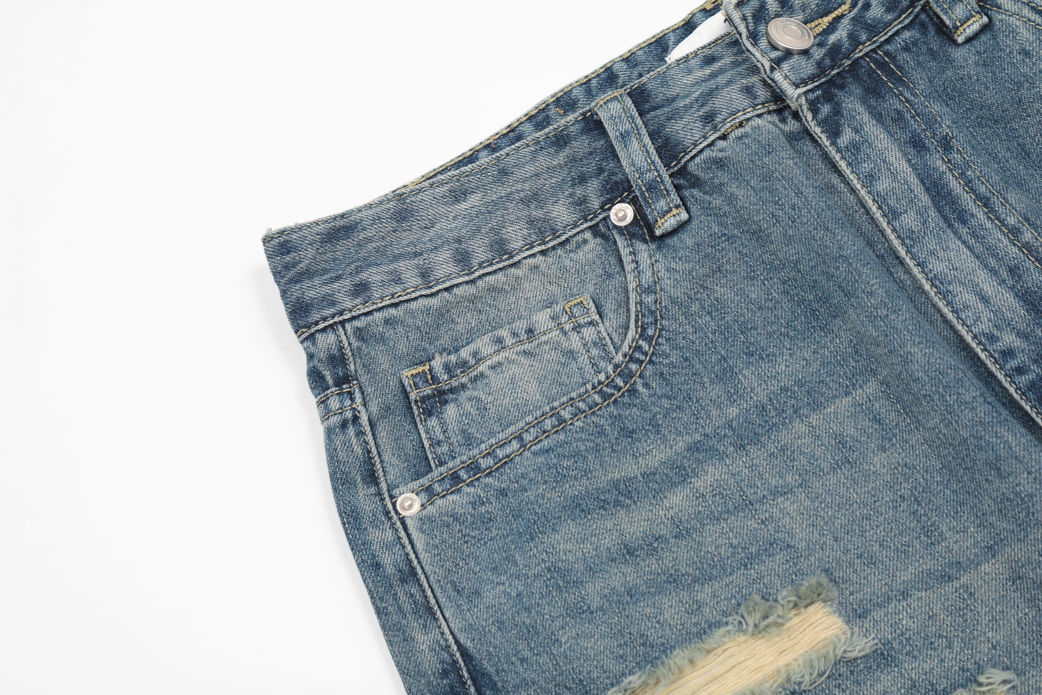 11KN Ripped Acid Wash Jeans #K5081