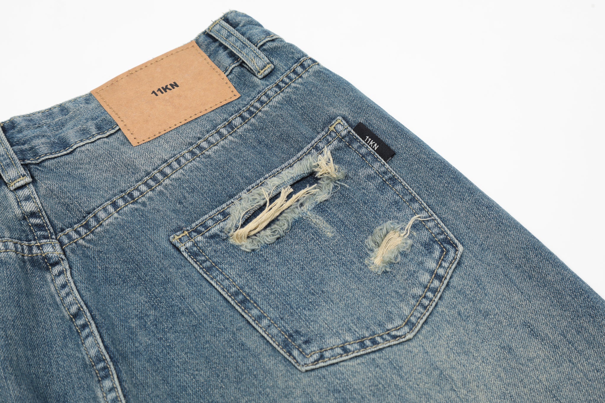 11KN Ripped Acid Wash Jeans #K5081