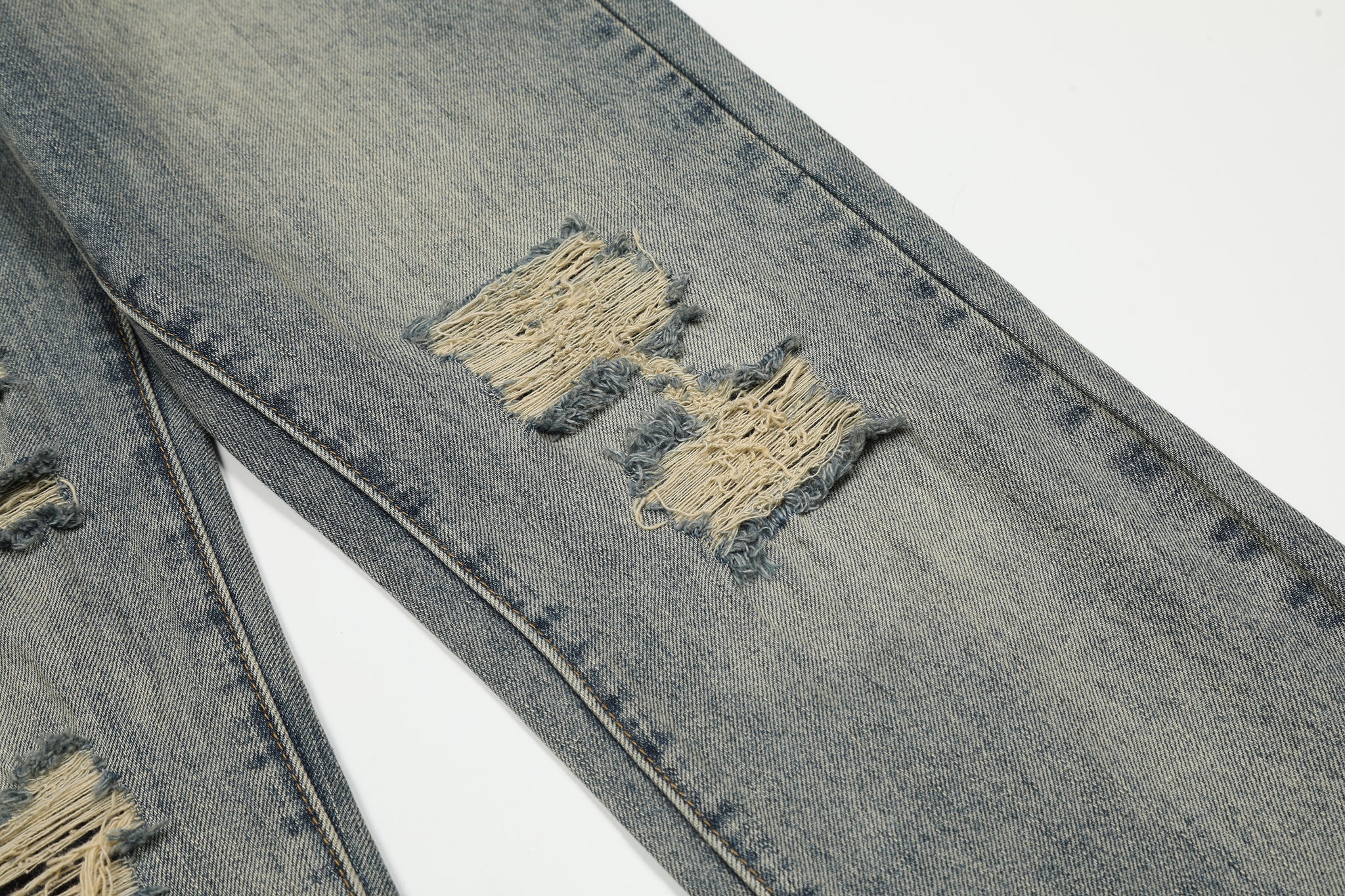 11KN Ripped Acid Wash Jeans #K8853