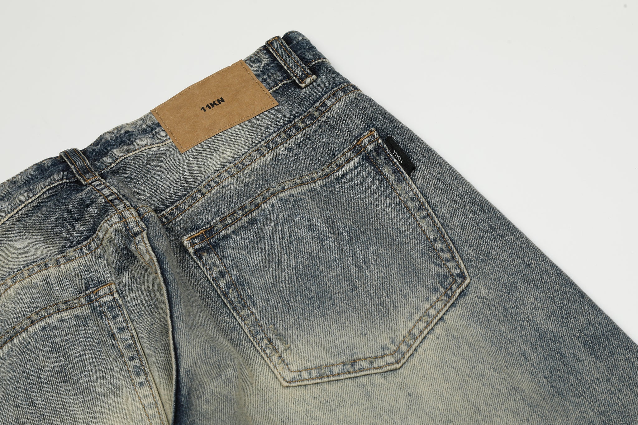 11KN Ripped Acid Wash Jeans #K8853