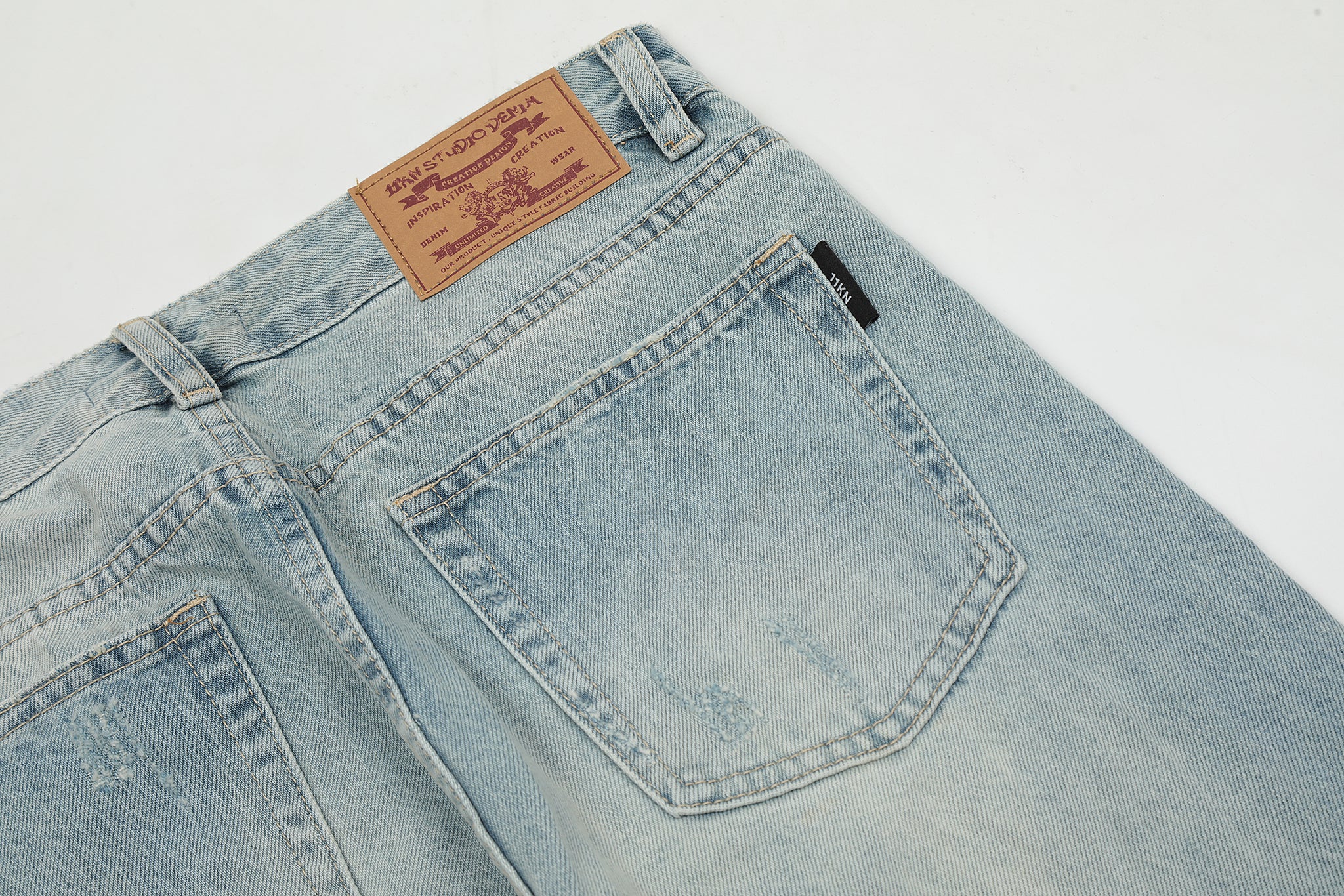 11KN Class Bootcut Washed Ripped Jeans #K5183