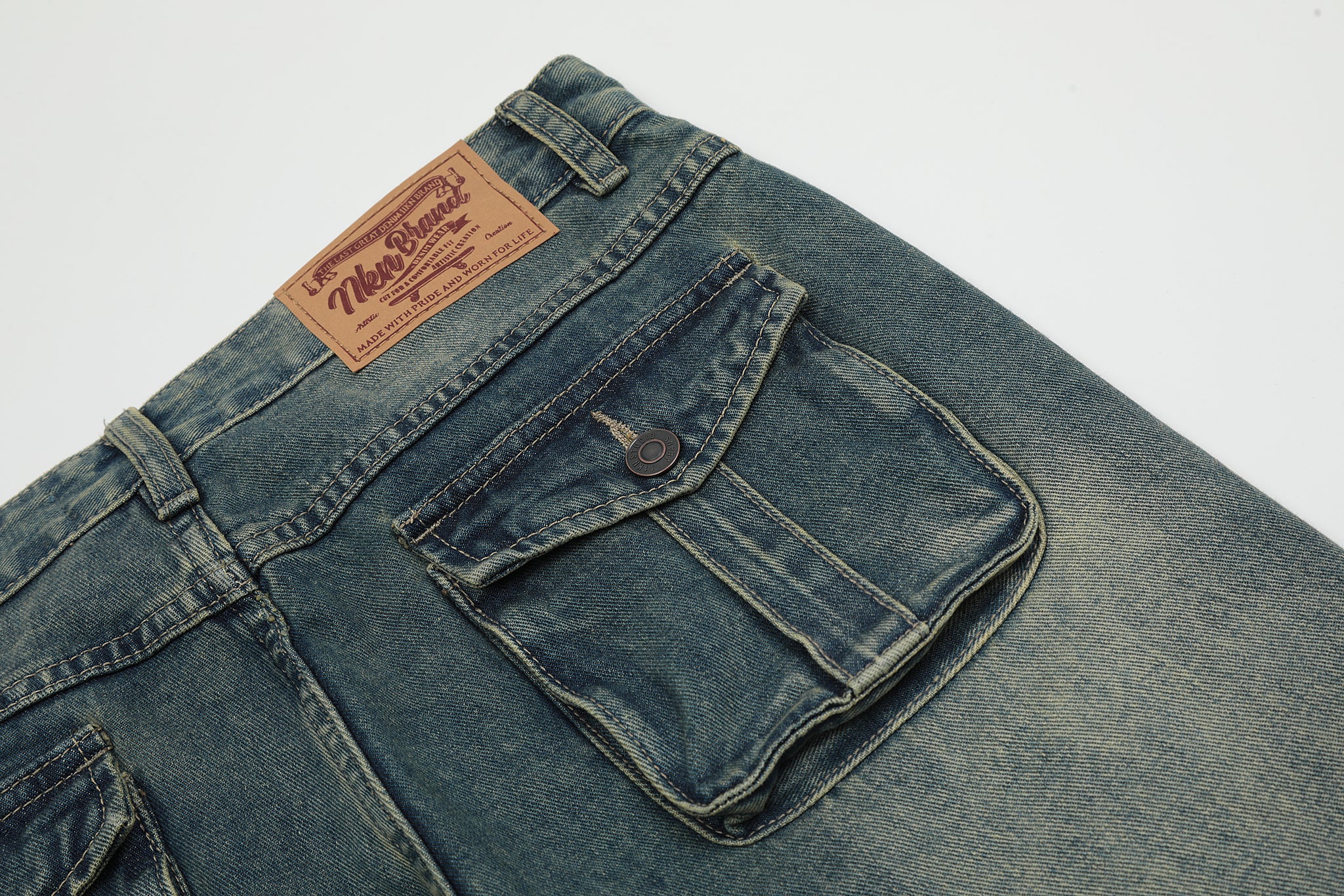 11KN Class Bootcut Washed Jeans #K8966