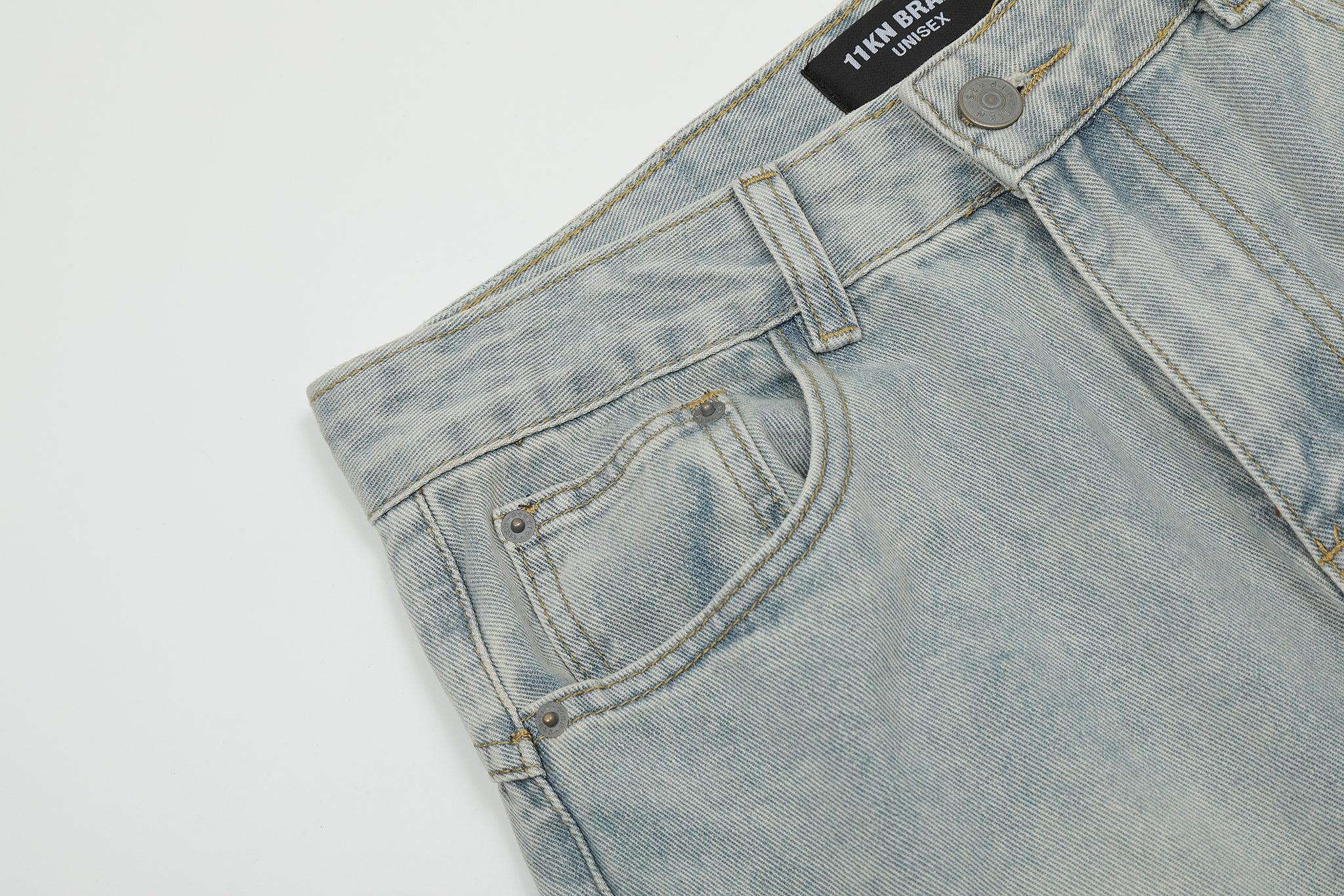 11KN Class Bootcut Acid Wash Jeans #K3138