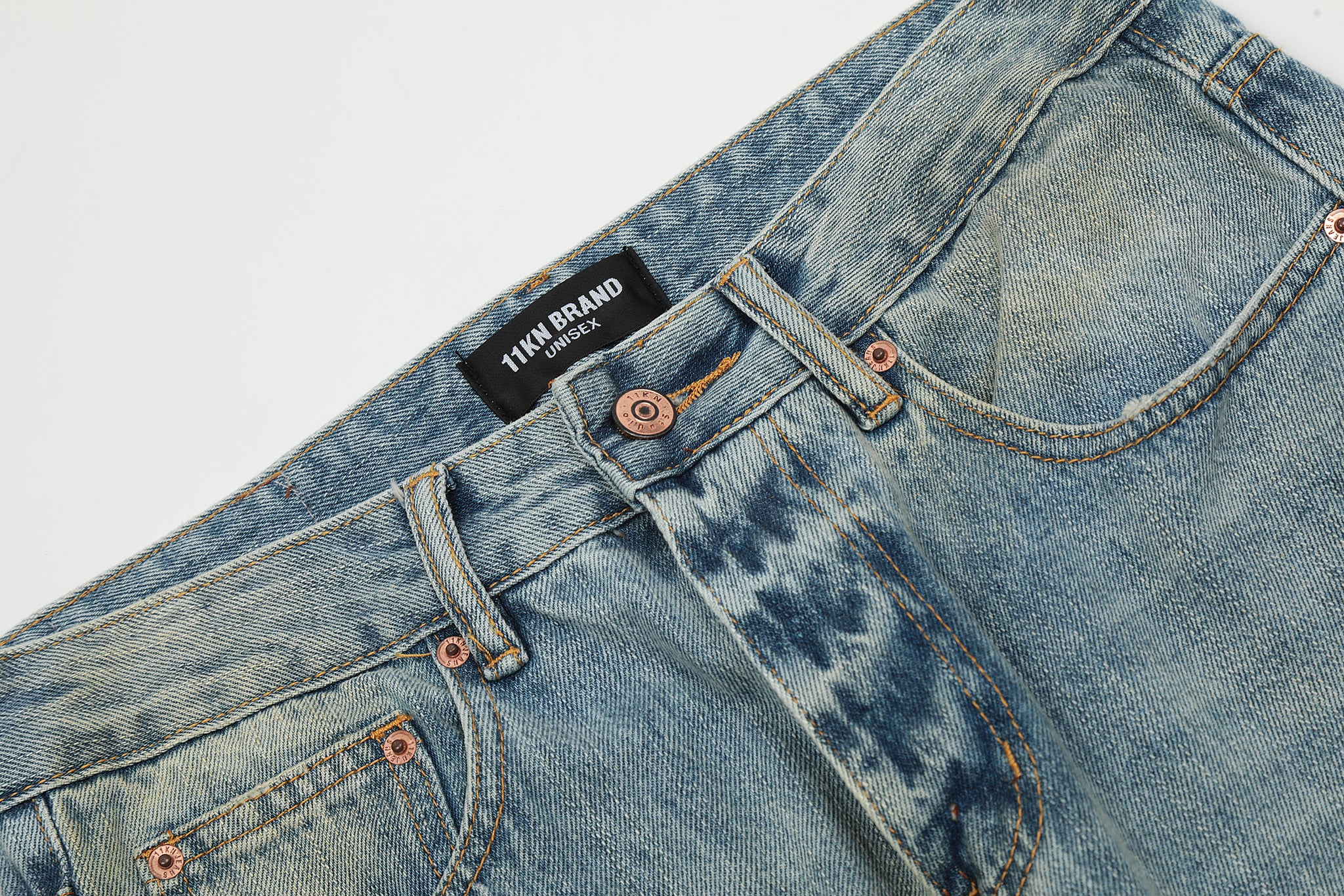 11KN Class Bootcut Washed Ripped Jeans #K5200