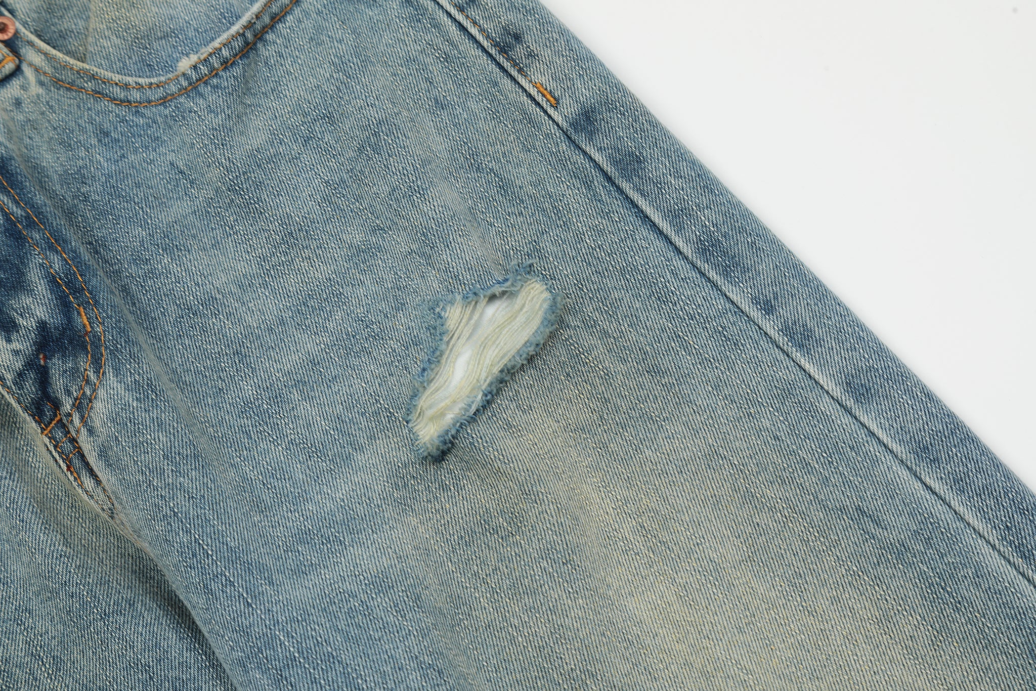 11KN Class Bootcut Washed Ripped Jeans #K5200