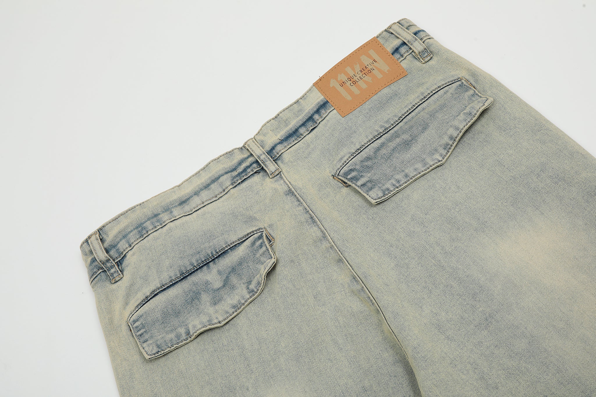 11KN Slim Straight Skinny Acid Wash Jeans #K8975