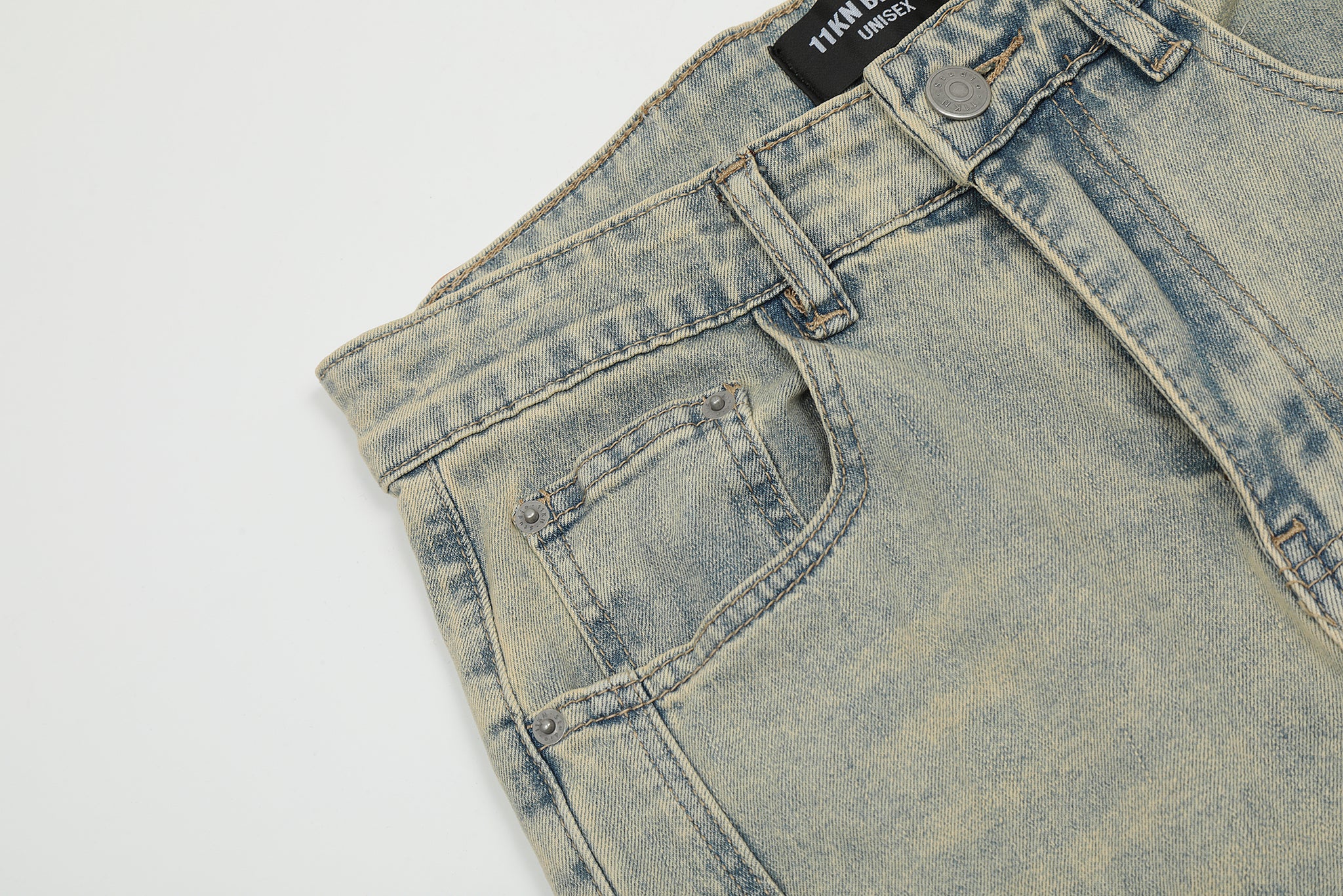 11KN Class Bootcut Washed Jeans #K8957-1