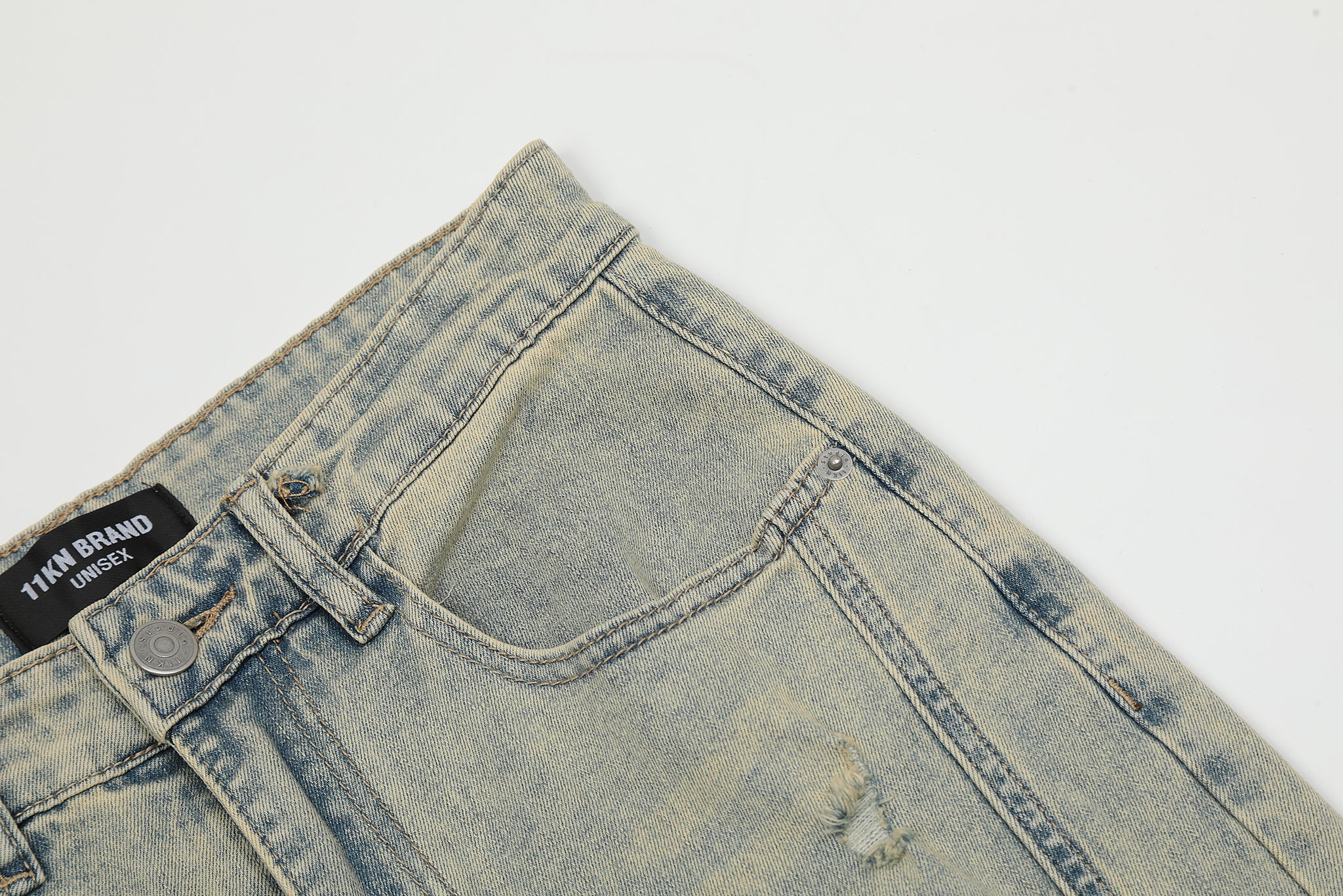 11KN Class Bootcut Washed Jeans #K8957-1