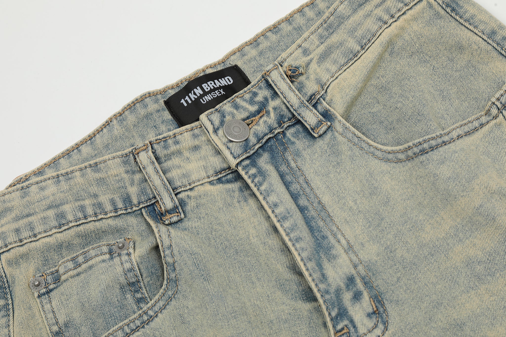 11KN Class Bootcut Washed Jeans #K8957-1