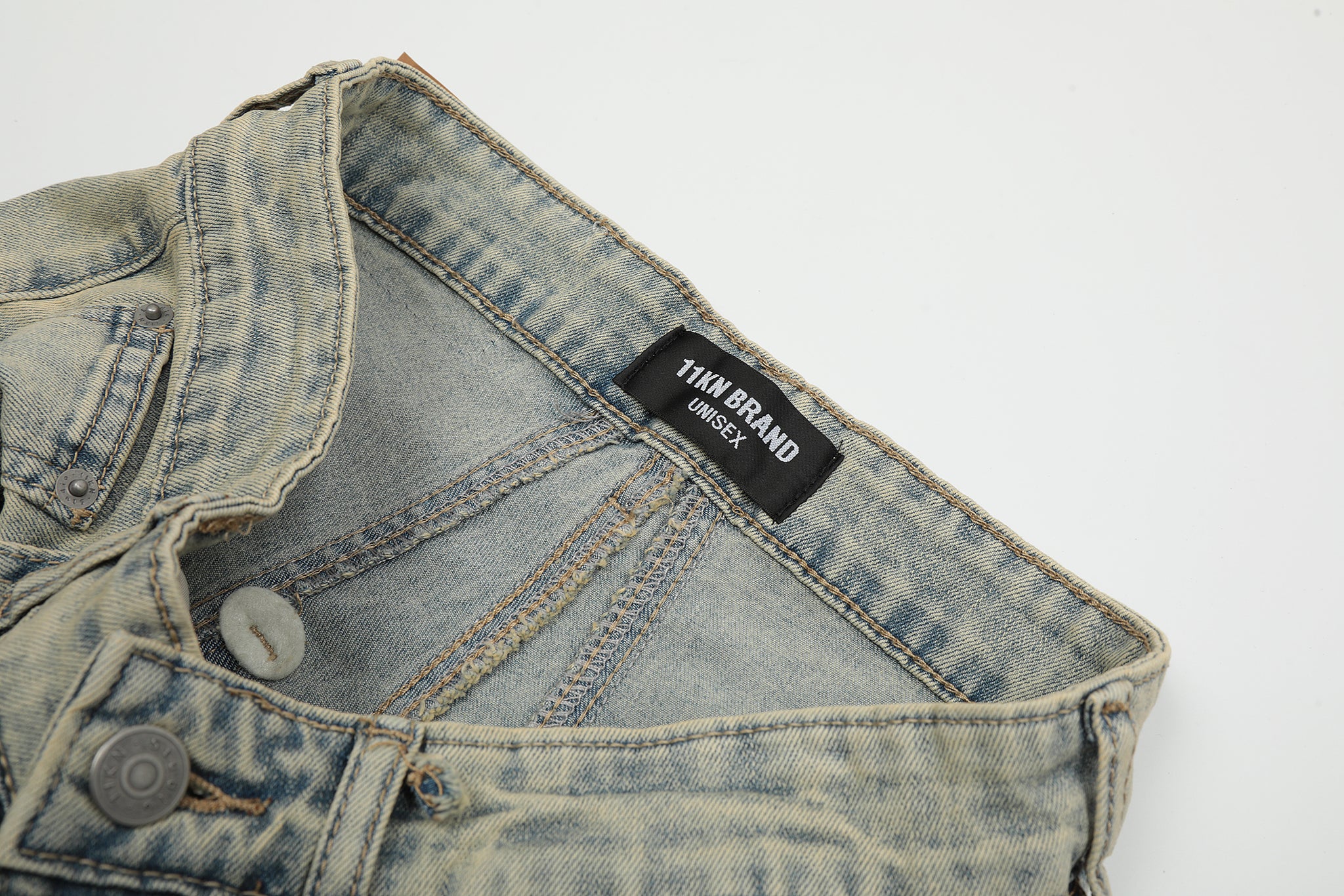 11KN Class Bootcut Washed Jeans #K8957-1