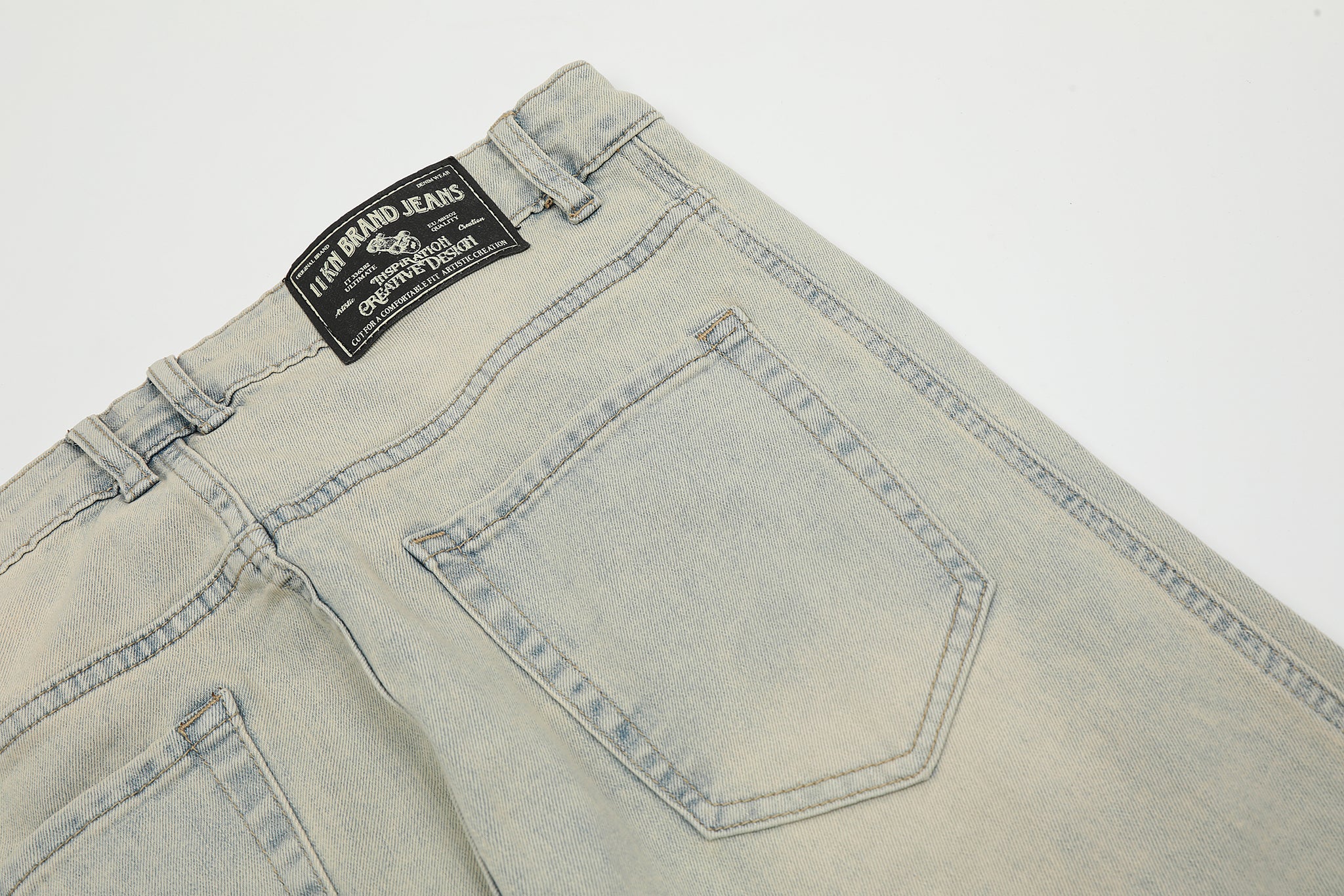 11KN Bootcut Flared Faded Slim-fit Jeans #K8976