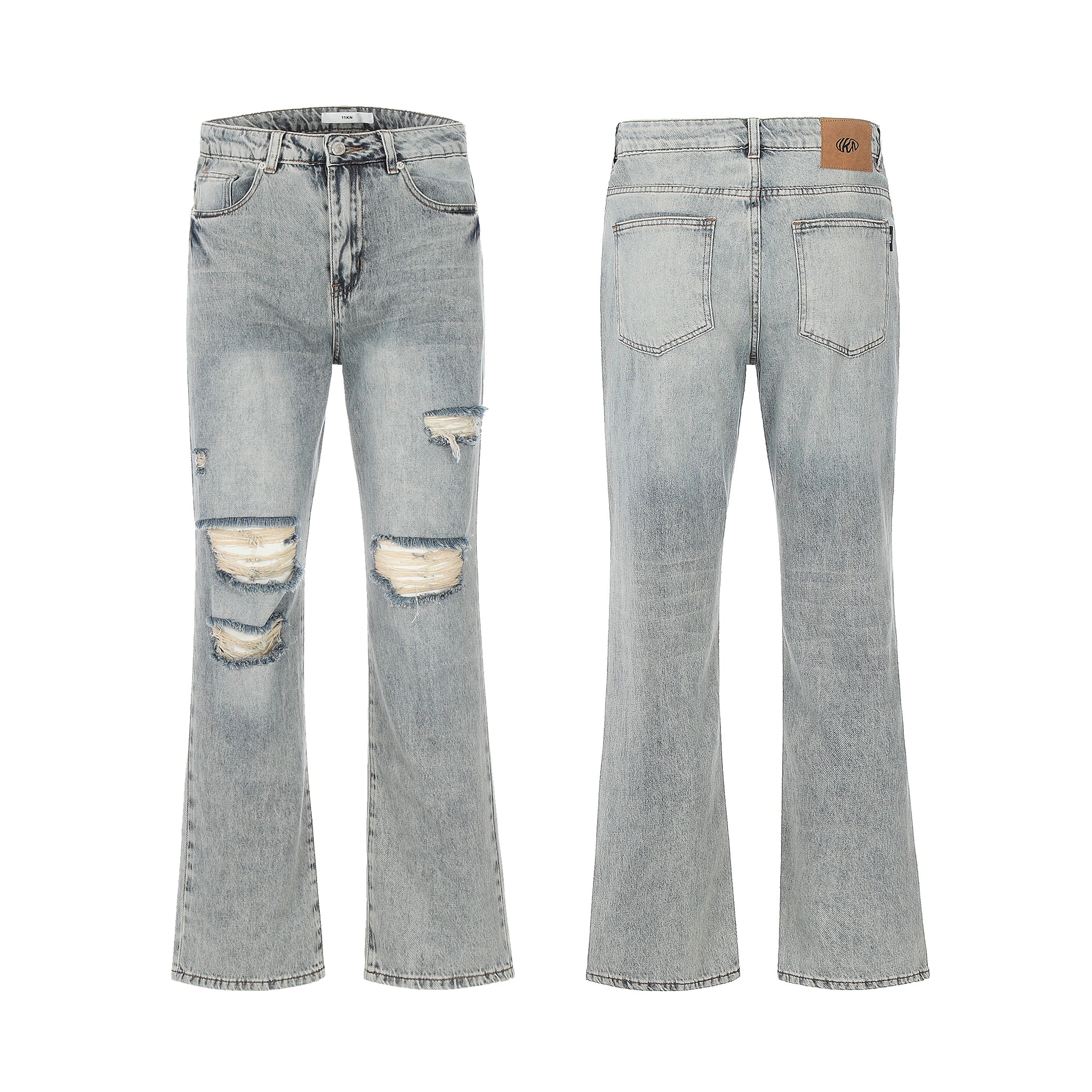 11KN Class Bootcut Ripped Jeans #K3129