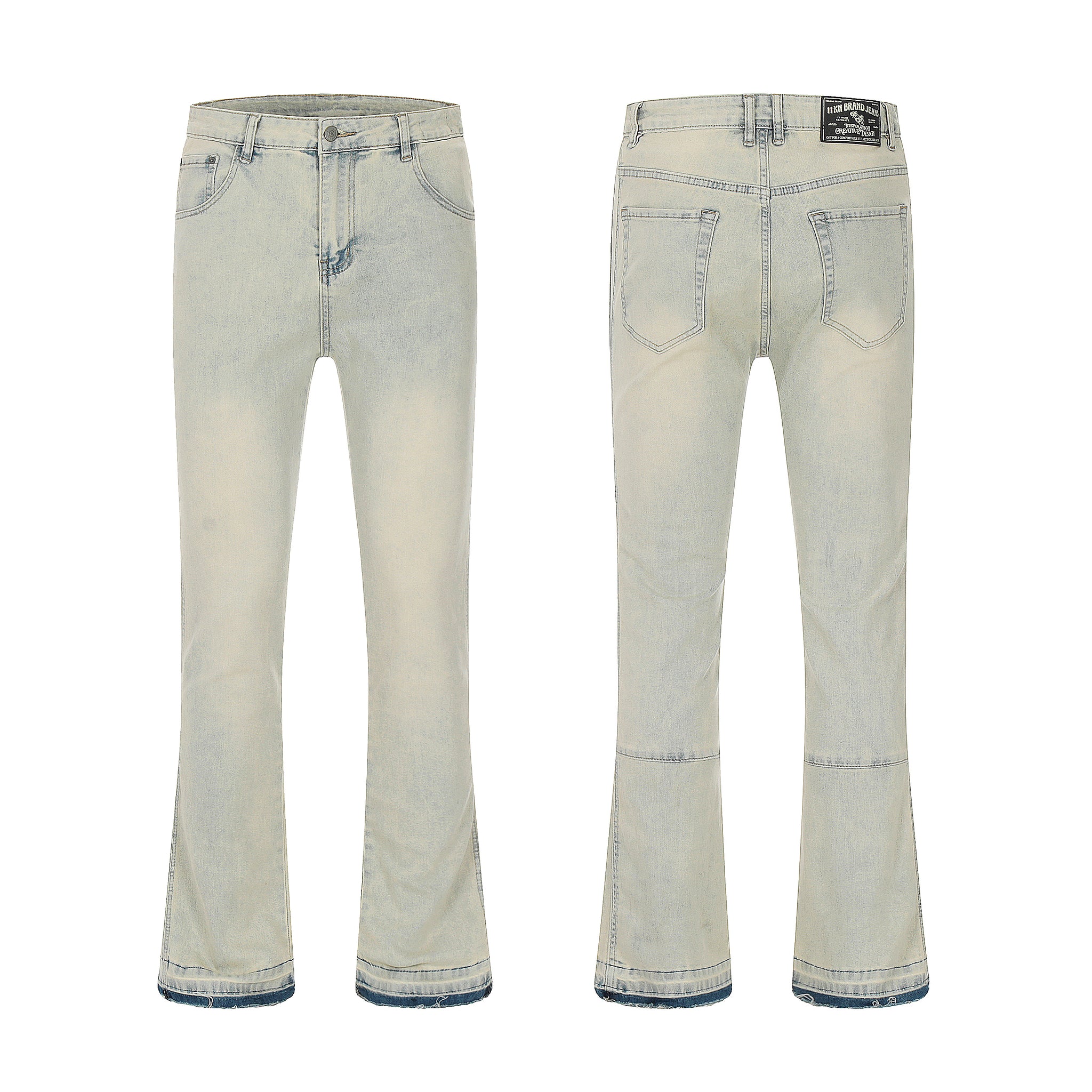 11KN Bootcut Flared Faded Slim-fit Jeans #K8976