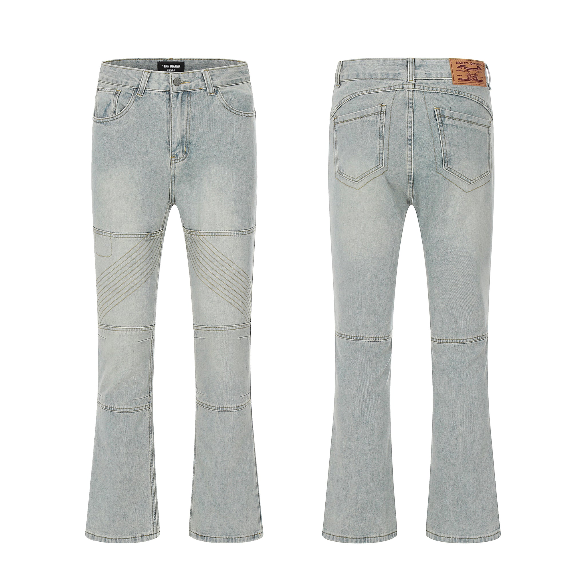 11KN Class Bootcut Acid Wash Jeans #K3138