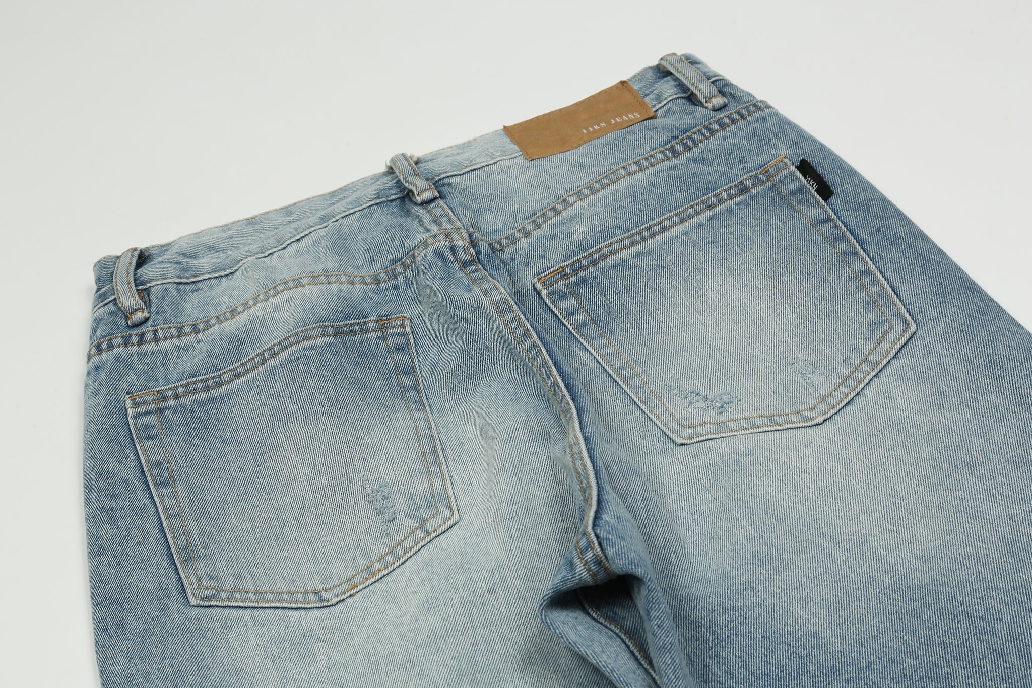 11KN 314 Class Straight Leg Ripped Acid Wash Jeans #K581