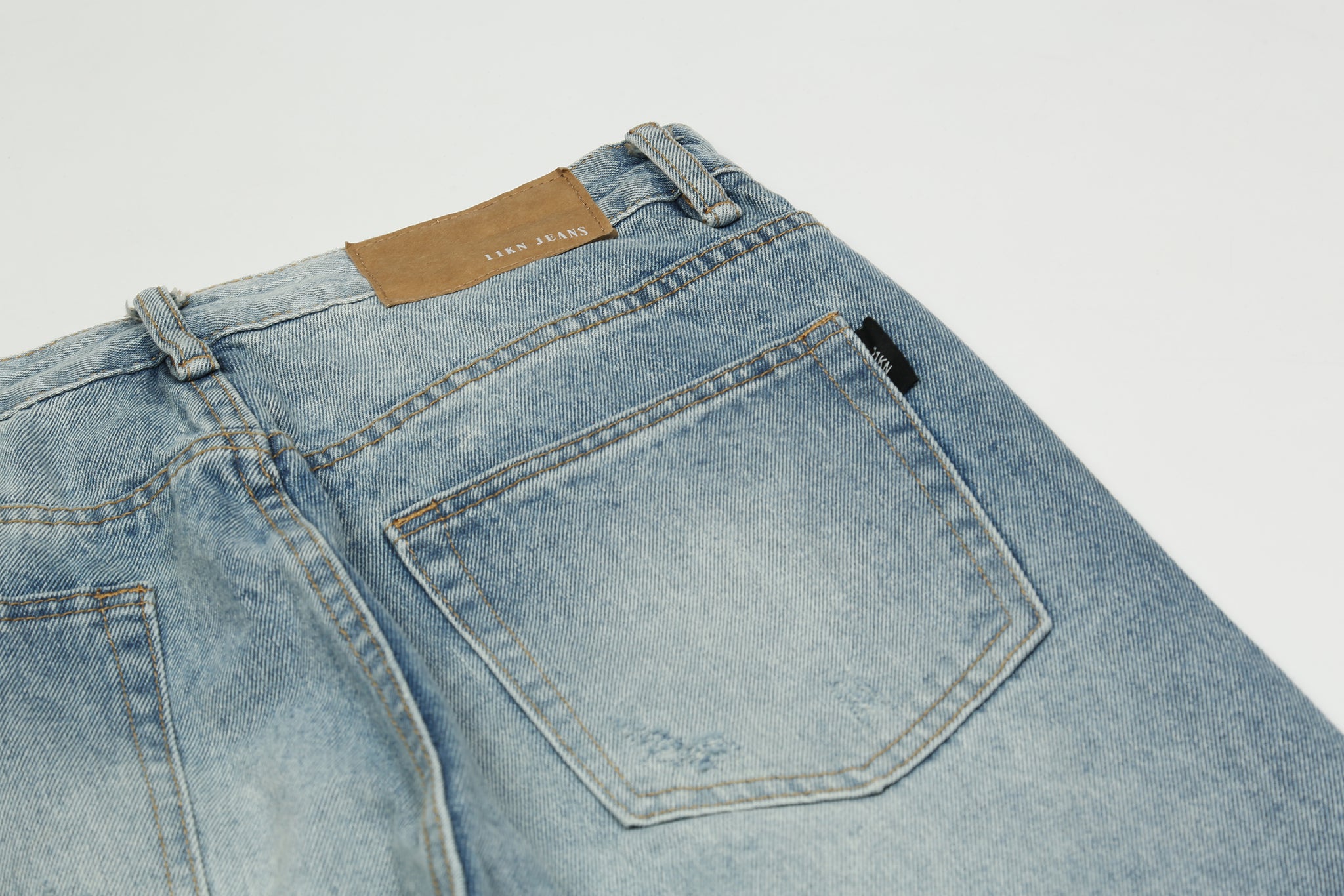 11KN 314 Class Straight Leg Ripped Acid Wash Jeans #K581