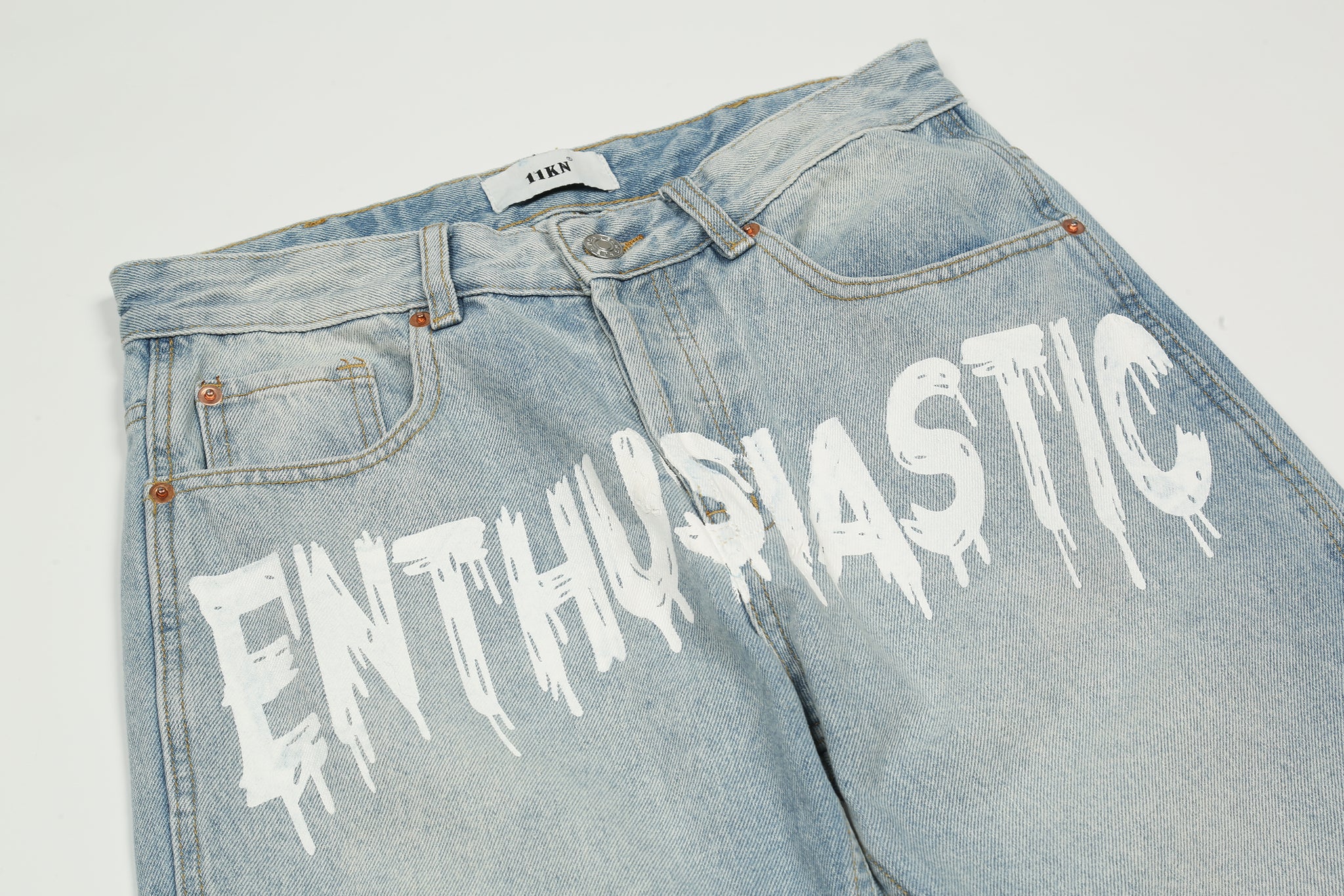 11KN Old School Skinny Washed Jeans #K871#