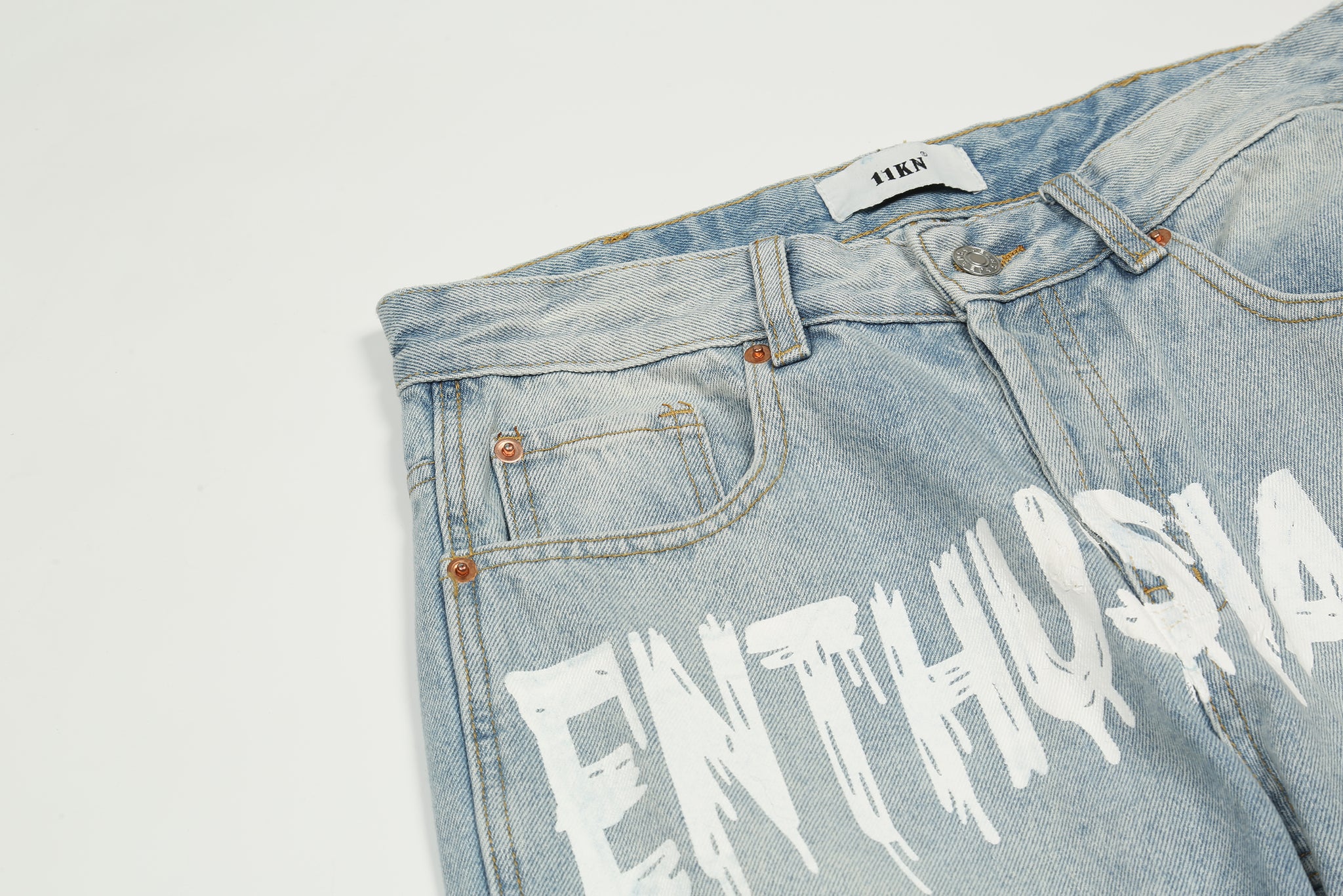 11KN Old School Skinny Washed Jeans #K871#