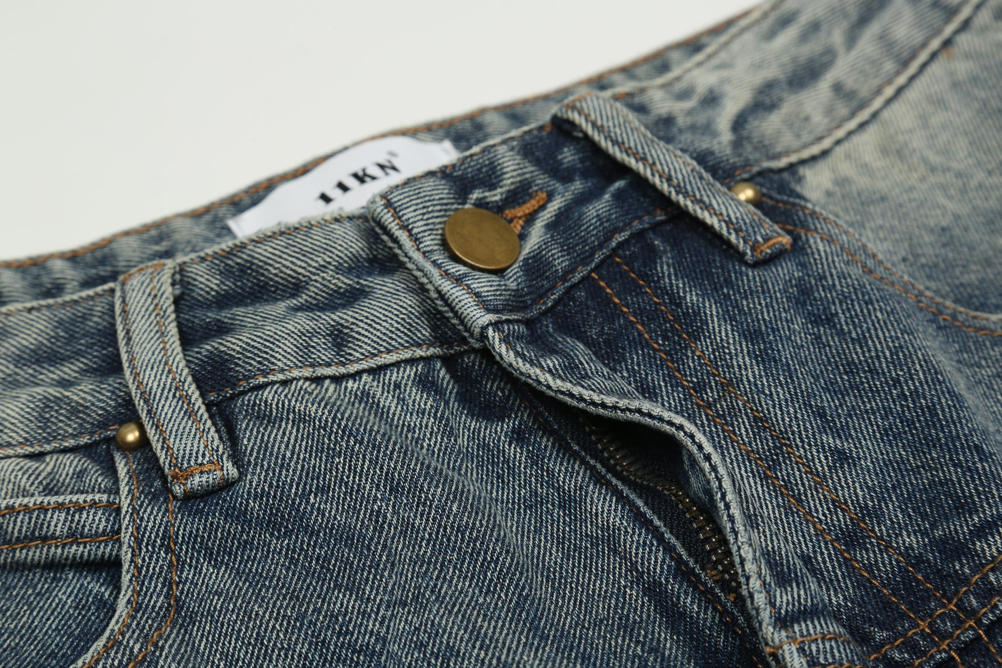 11KN 314 Class Straight Leg Washed Jeans #K523#