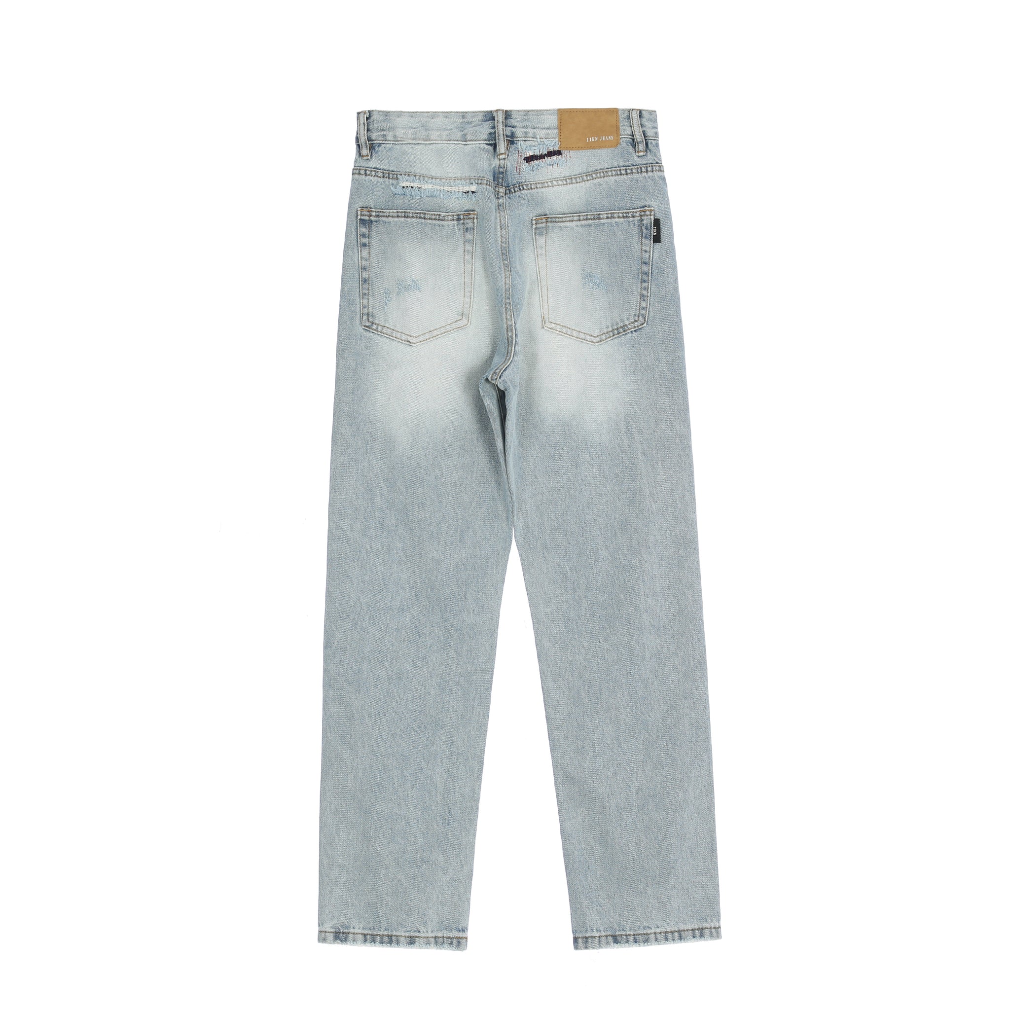 11KN 314 Class Straight Leg Ripped Acid Wash Jeans #K580