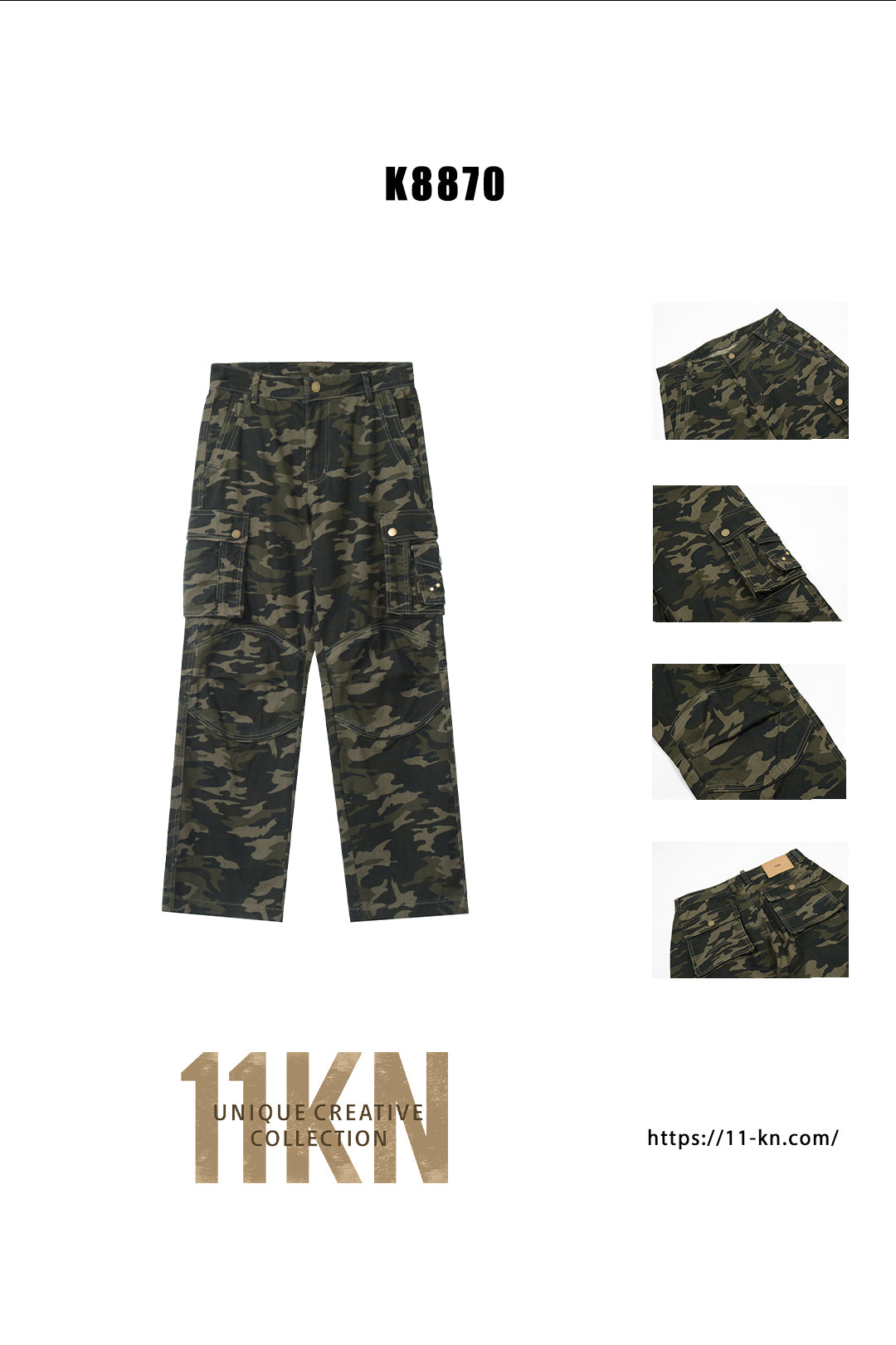 11KN CAMOUFLAGE CARGO PANTS #K8870